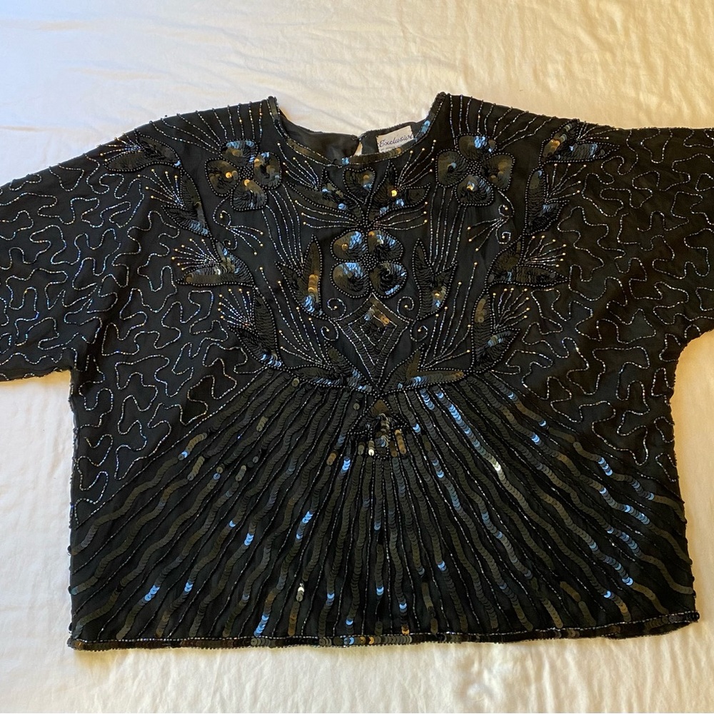 Unique Vintage Beaded Blouse